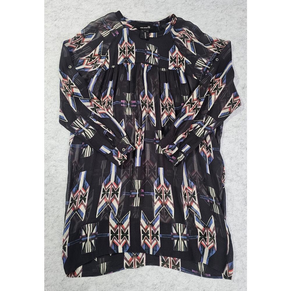 Isabel Marant Dress/ Top 100% Silk Tunic Sheer Navajo Aztec Sz 1 - Picture 5 of 15